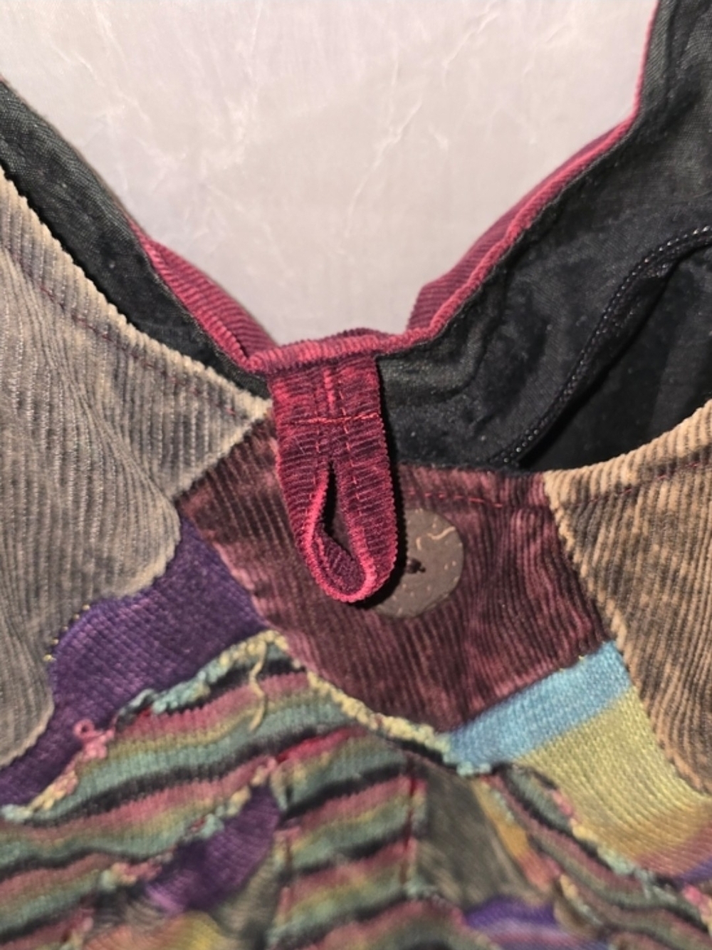 Handcrafted Patchwork Peace Sign Bag - Picture 5 of 7